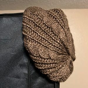 Brown crochet hat